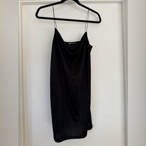 NEW Women’s Zara Elegant Black Cowl Neck Dress